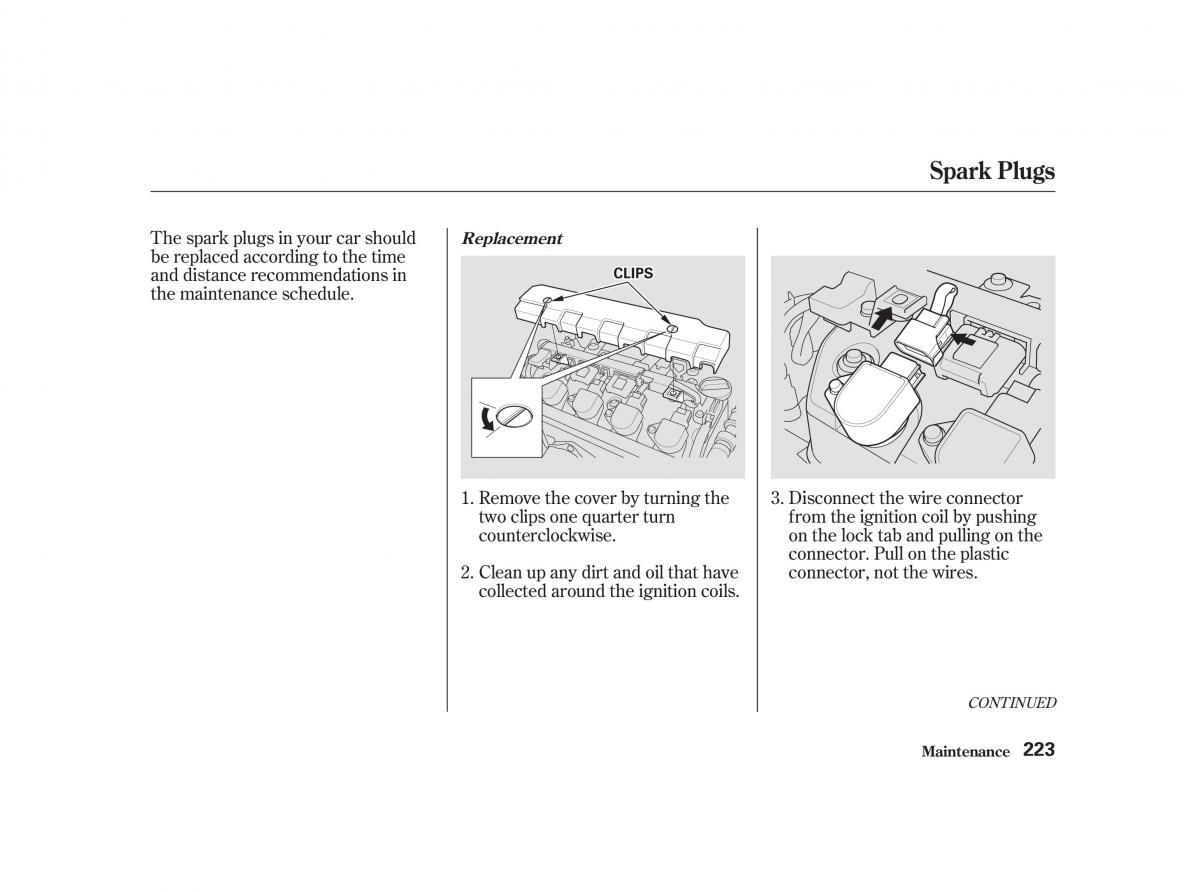 Honda Civic VII owners manual / page 222