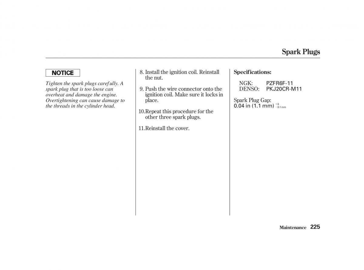 Honda Civic VII owners manual / page 224