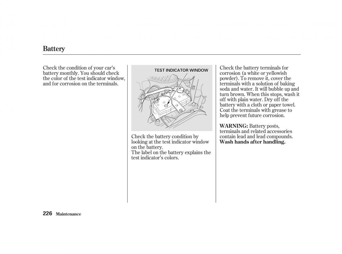 Honda Civic VII owners manual / page 225