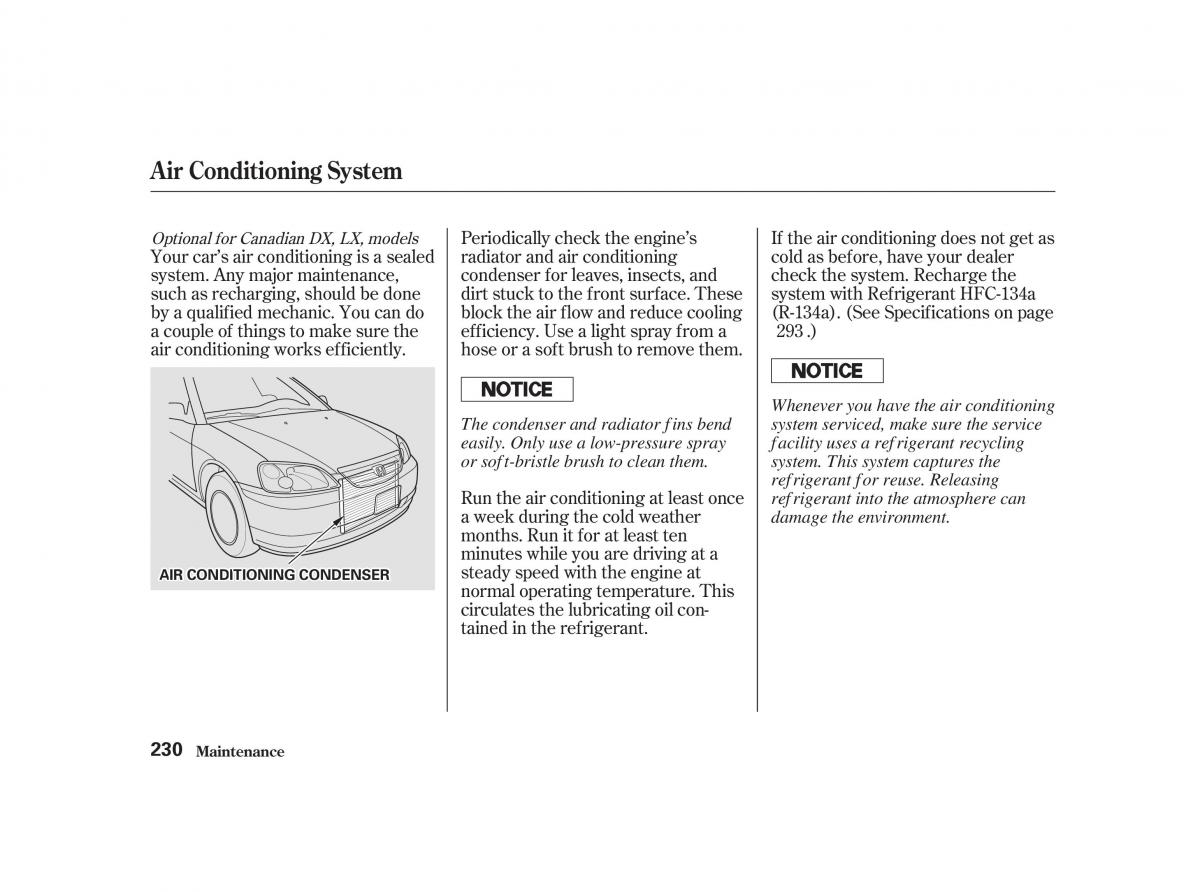 Honda Civic VII owners manual / page 229