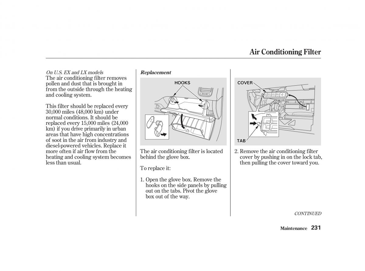 Honda Civic VII owners manual / page 230