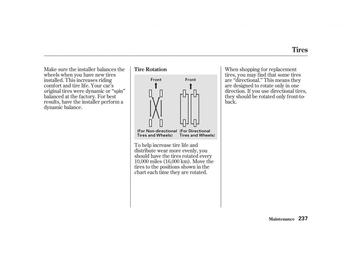 Honda Civic VII owners manual / page 236