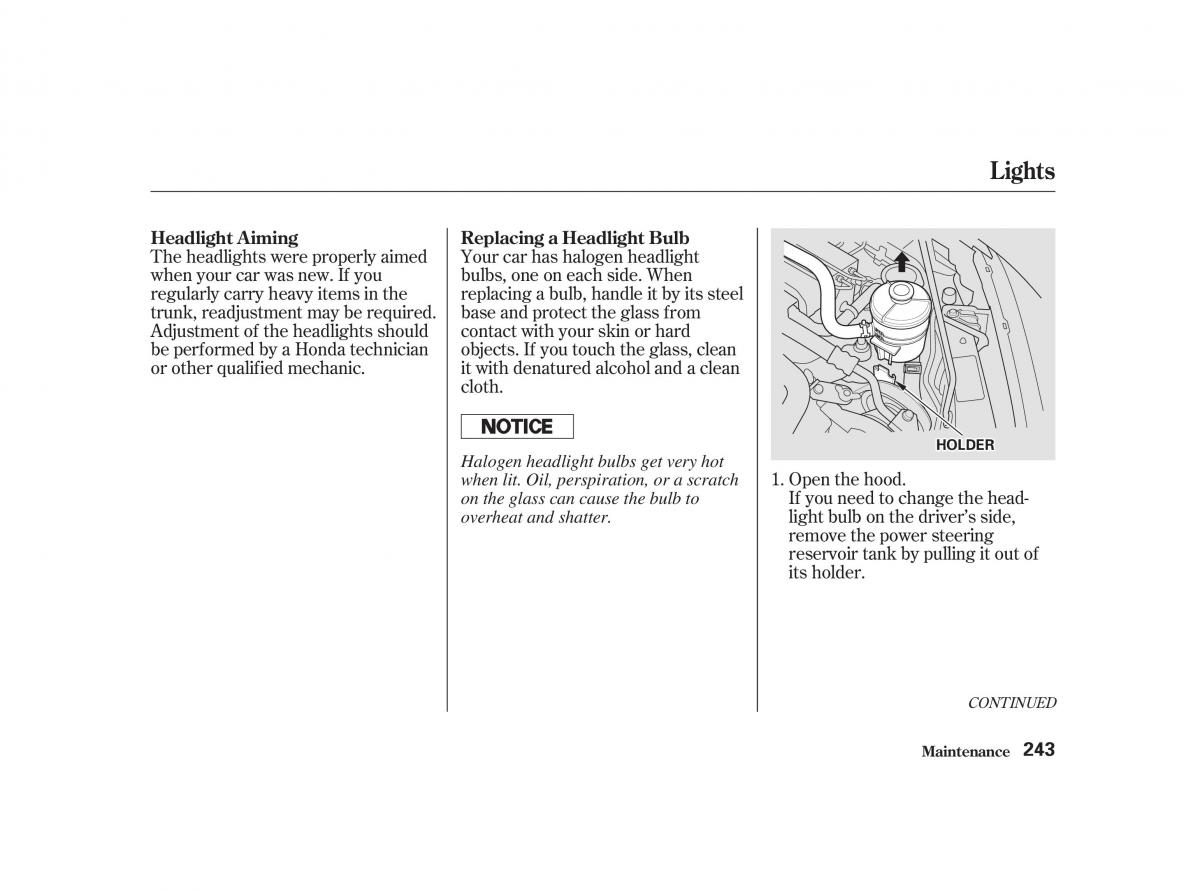 Honda Civic VII owners manual / page 242