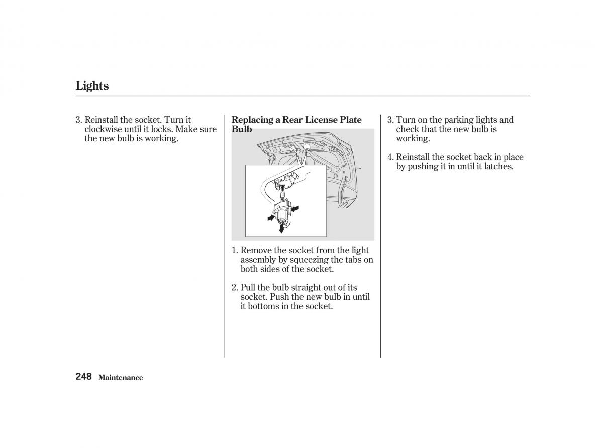 Honda Civic VII owners manual / page 247