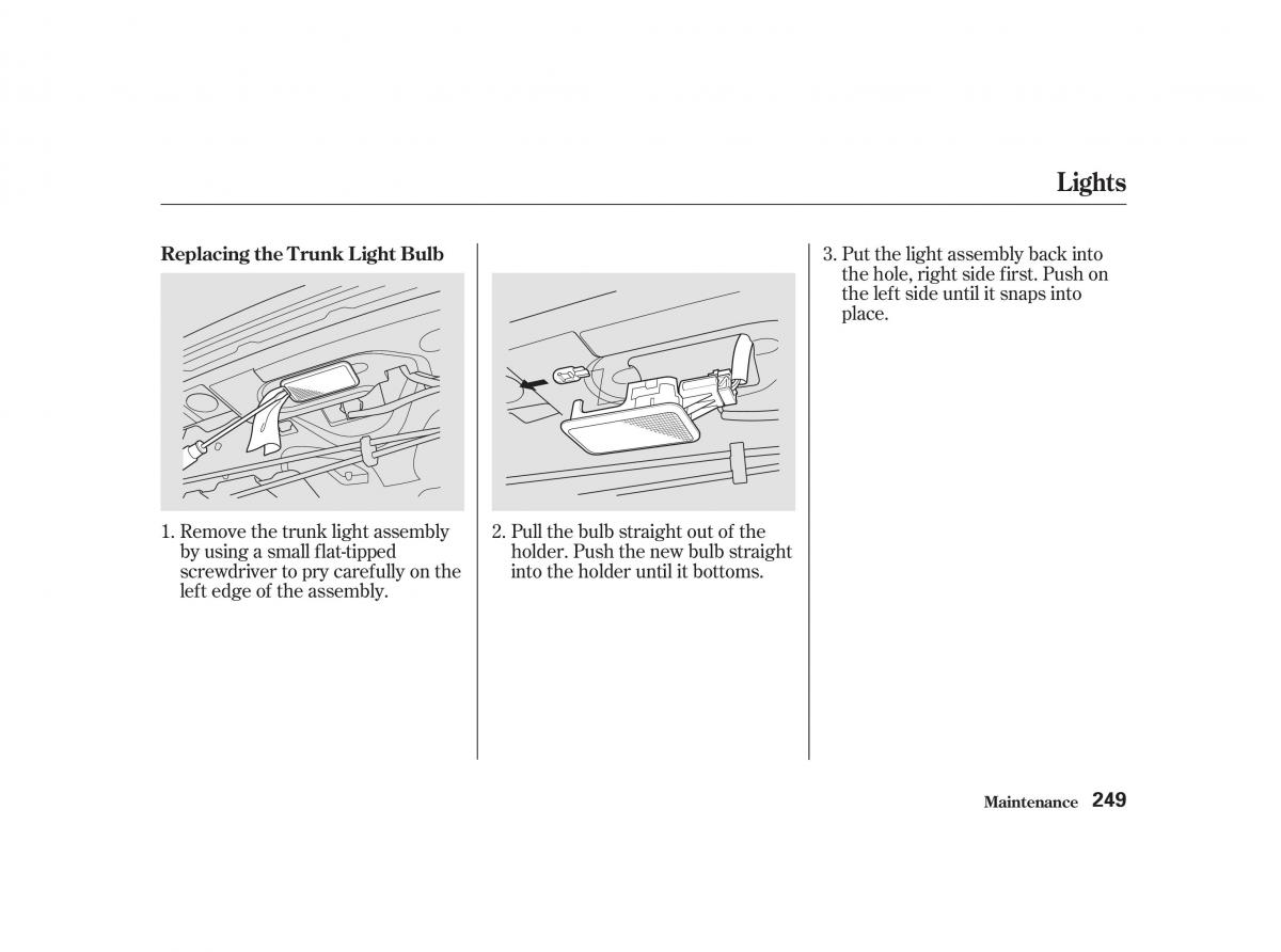 Honda Civic VII owners manual / page 248