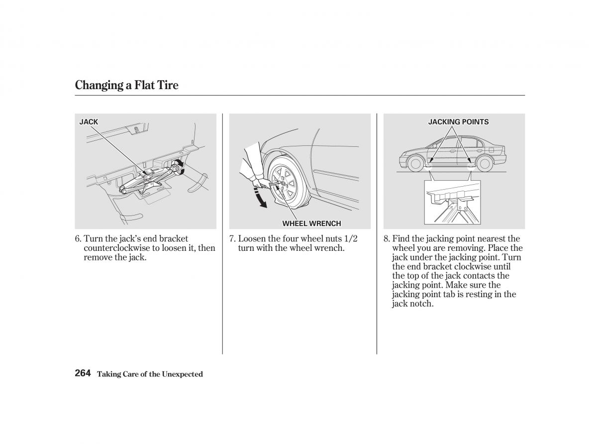 Honda Civic VII owners manual / page 263