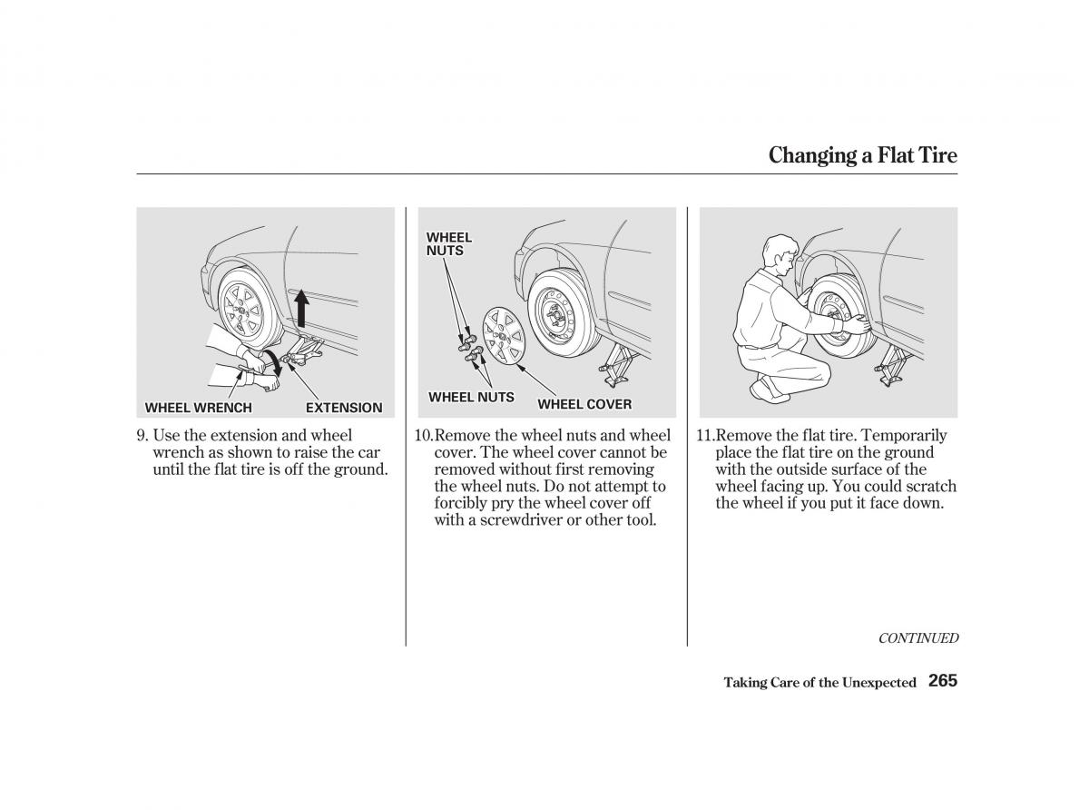 Honda Civic VII owners manual / page 264