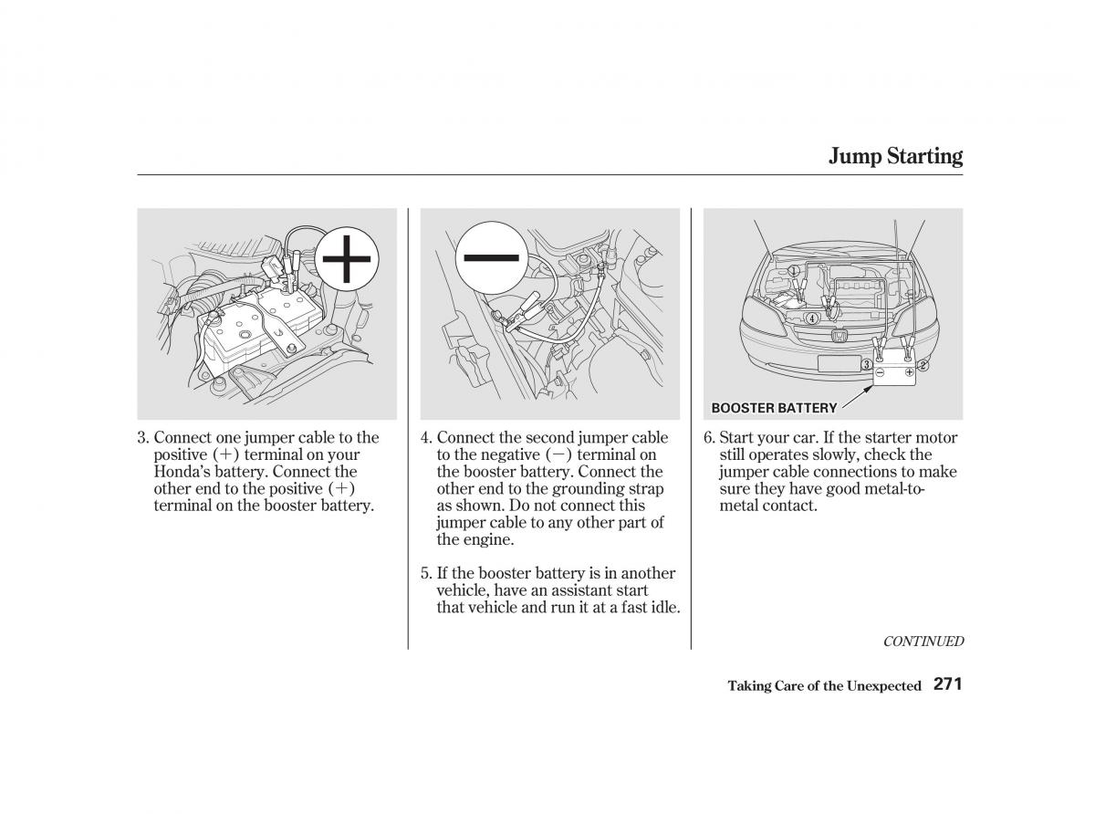 Honda Civic VII owners manual / page 270