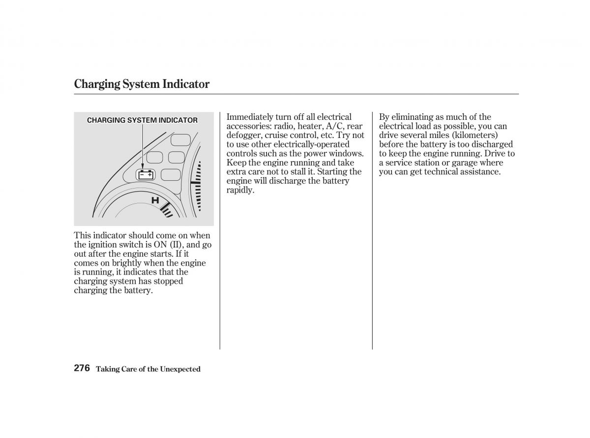 Honda Civic VII owners manual / page 275