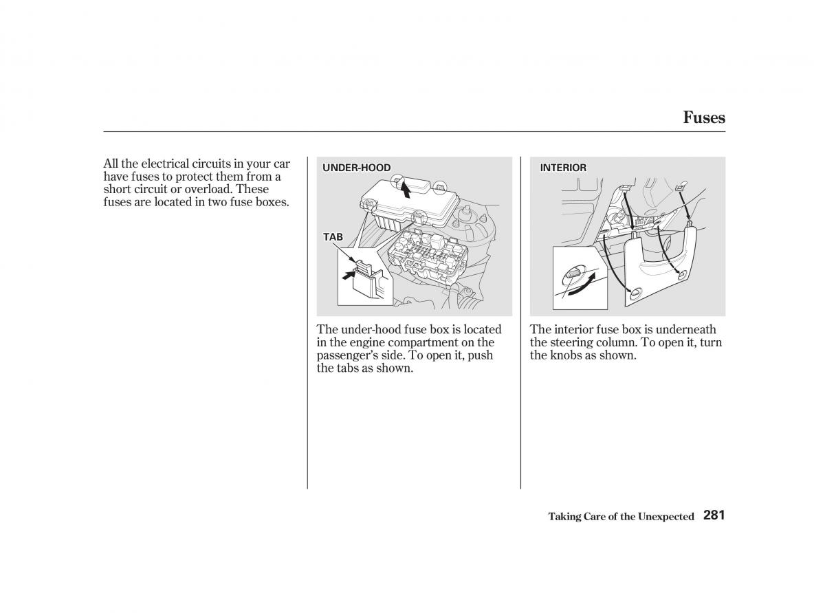 Honda Civic VII owners manual / page 280