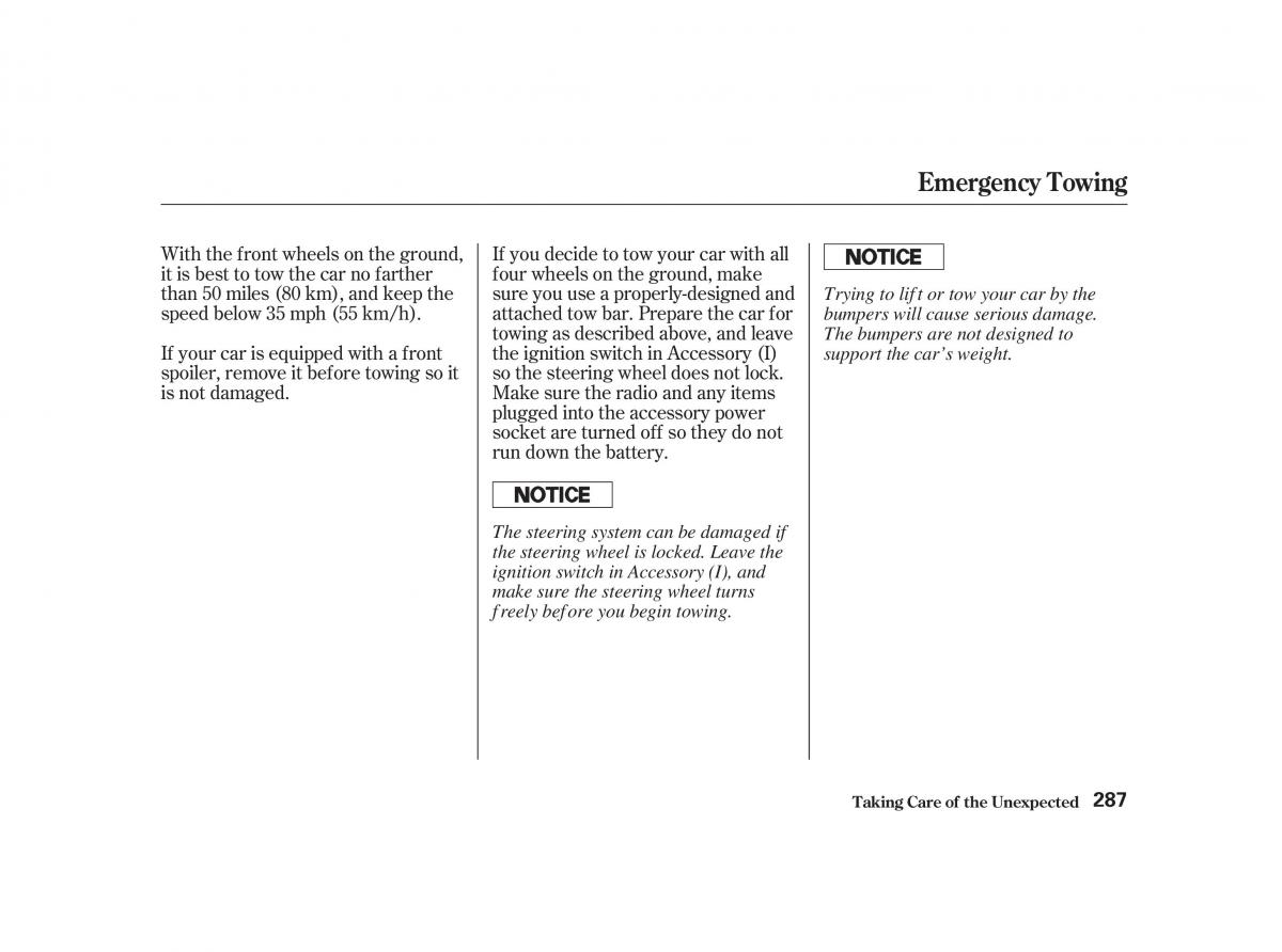 Honda Civic VII owners manual / page 286