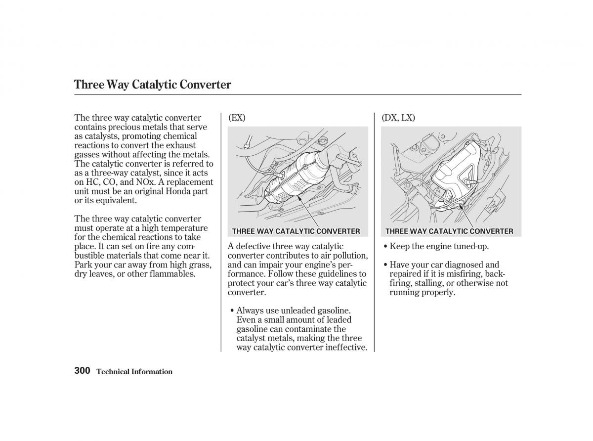 Honda Civic VII owners manual / page 299