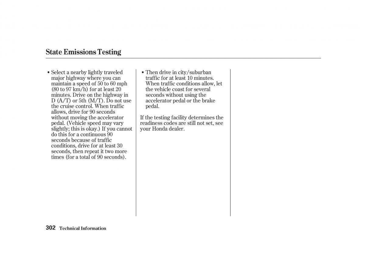 Honda Civic VII owners manual / page 301