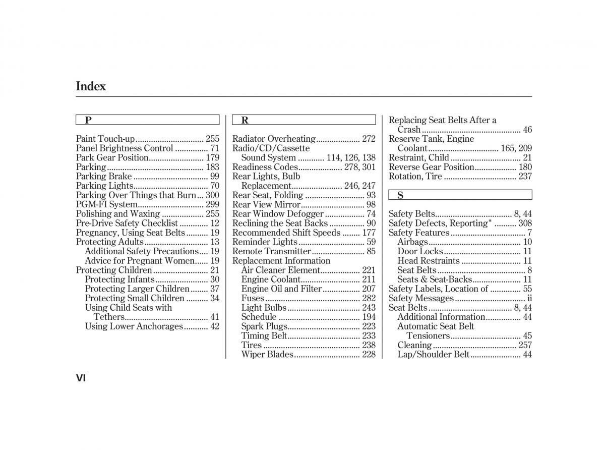 Honda Civic VII owners manual / page 315