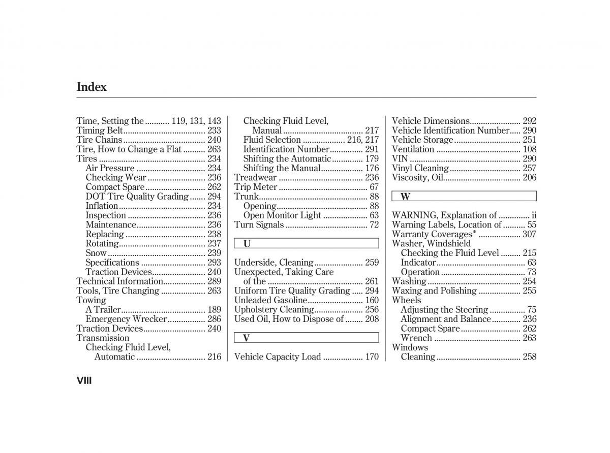 Honda Civic VII owners manual / page 317