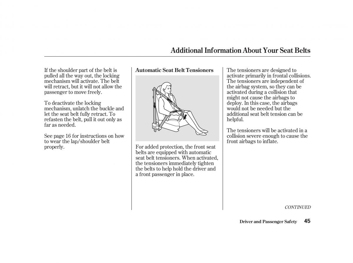 Honda Civic VII owners manual / page 44