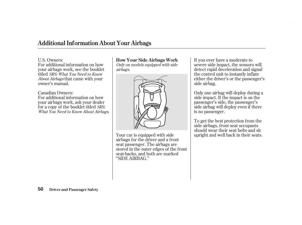 Honda Civic VII owners manual / page 49