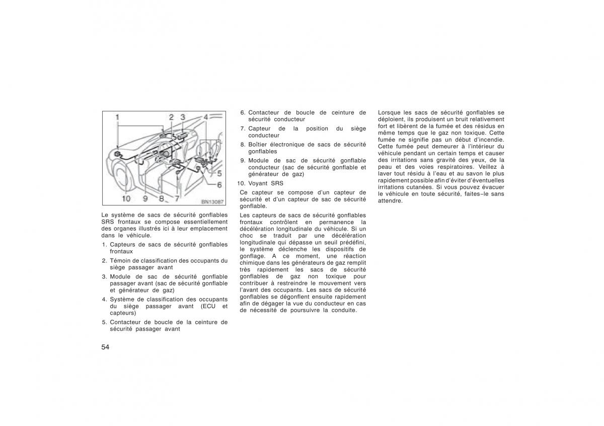 Toyota Corolla X manuel du proprietaire / page 70