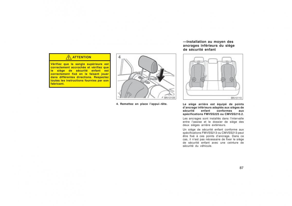 Toyota Corolla X manuel du proprietaire / page 103