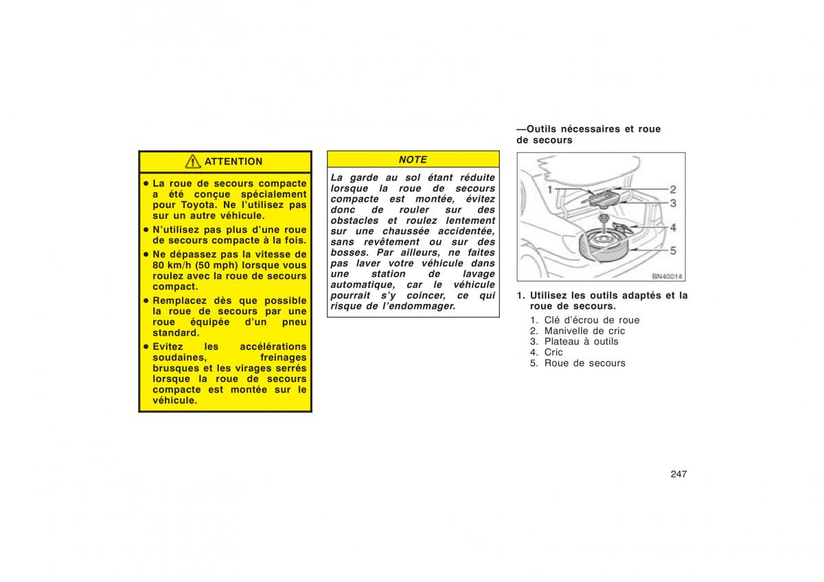 Toyota Corolla X manuel du proprietaire / page 263