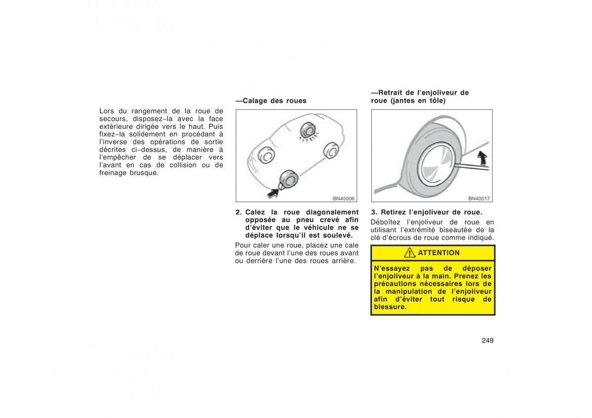 Toyota Corolla X manuel du proprietaire / page 265