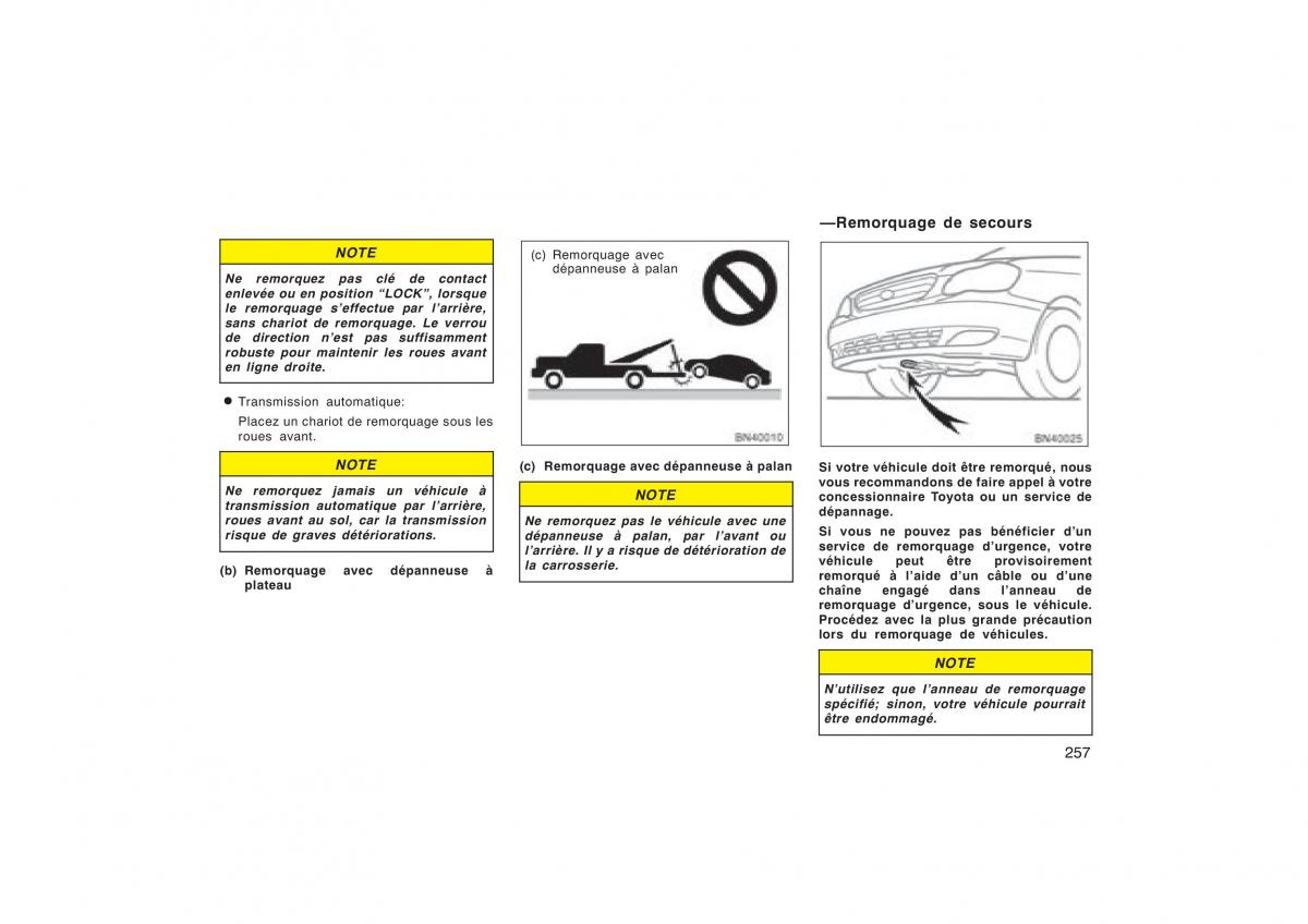 Toyota Corolla X manuel du proprietaire / page 273