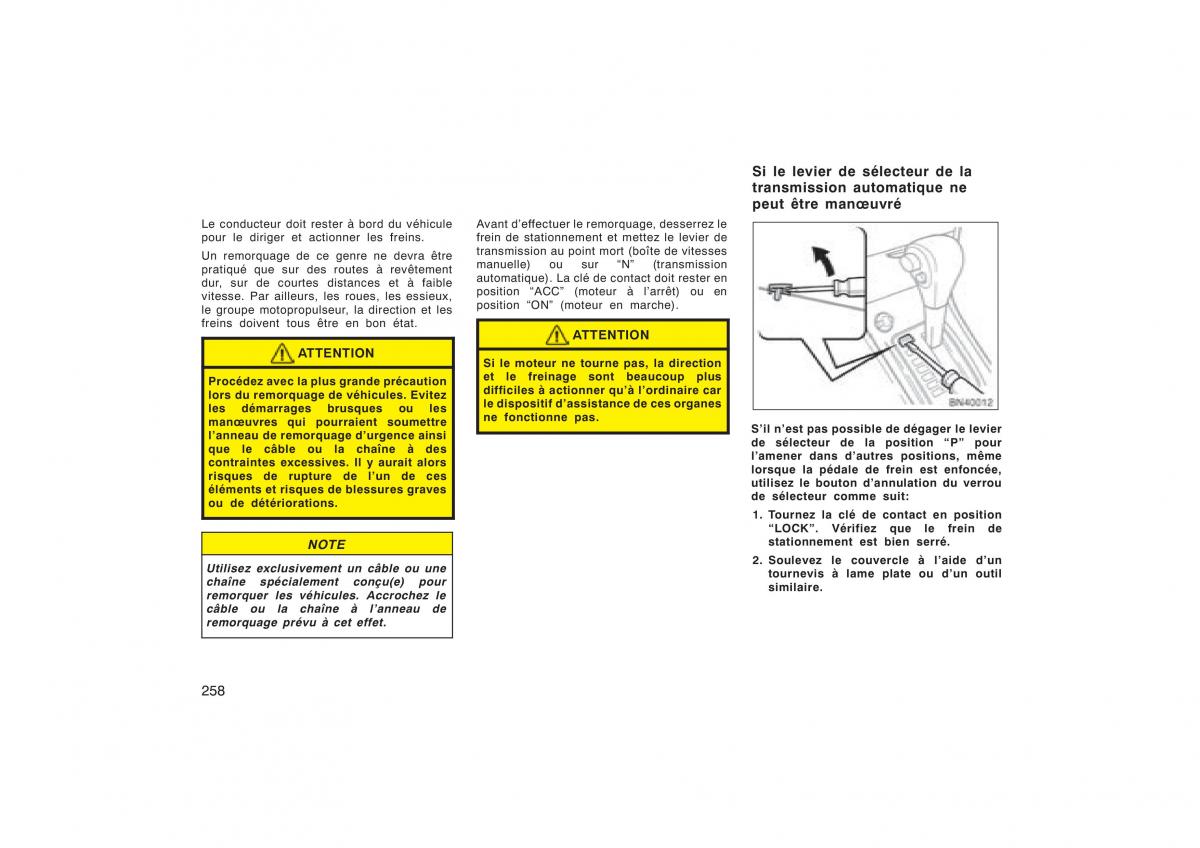 Toyota Corolla X manuel du proprietaire / page 274