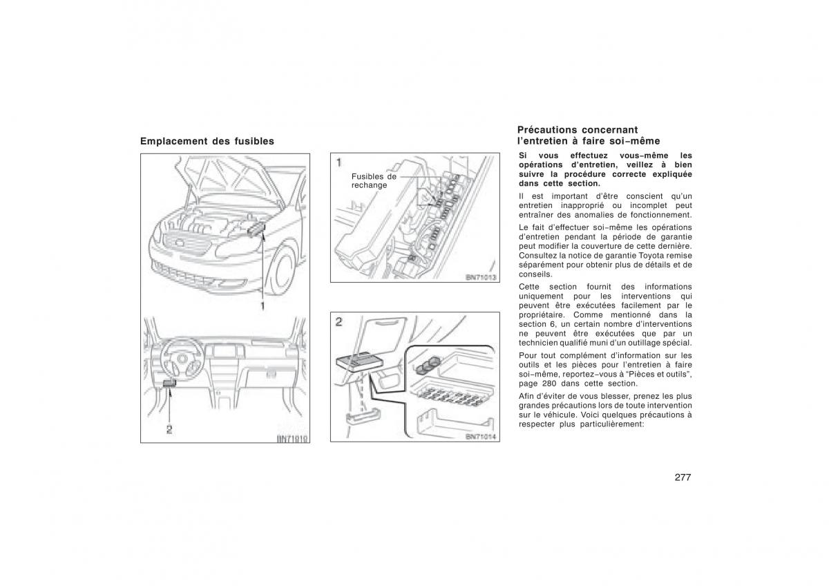 Toyota Corolla X manuel du proprietaire / page 293