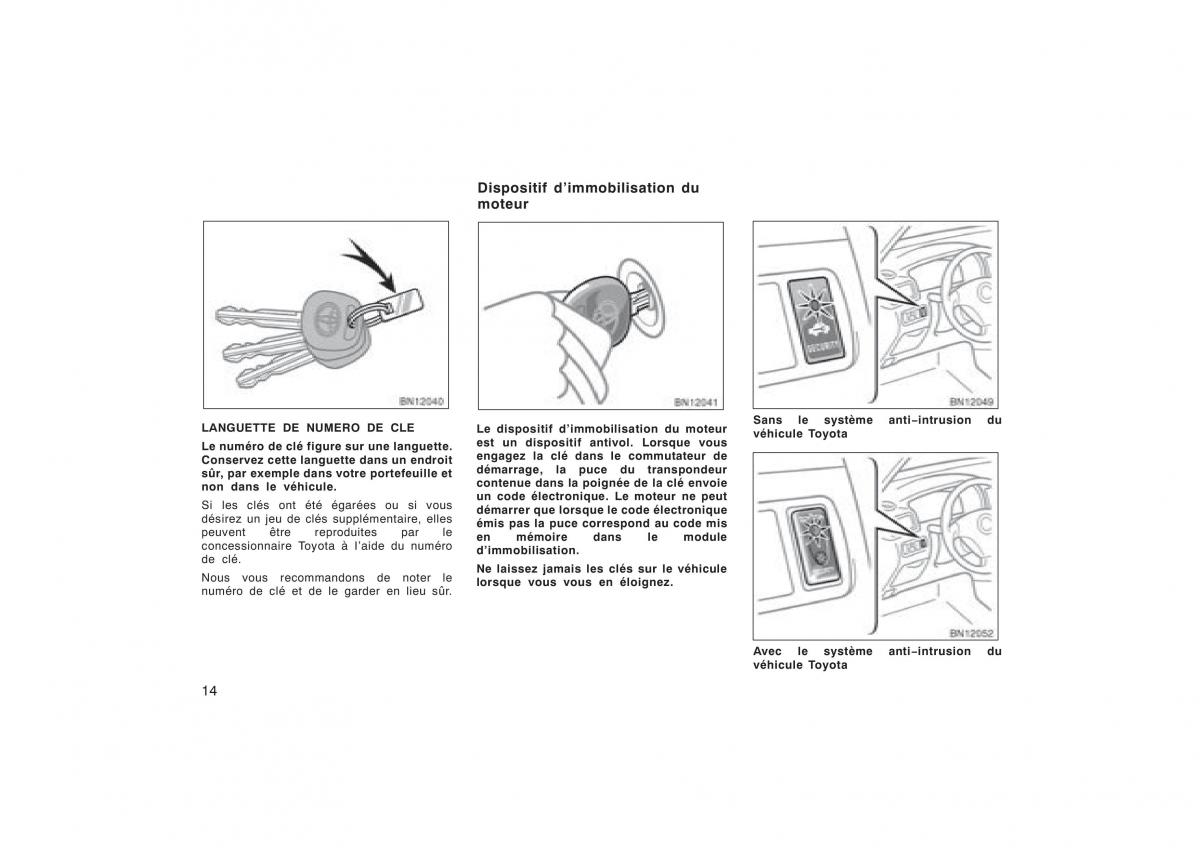 Toyota Corolla X manuel du proprietaire / page 30