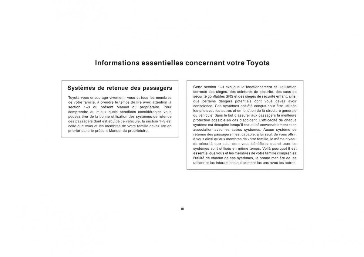 Toyota Corolla X manuel du proprietaire / page 5