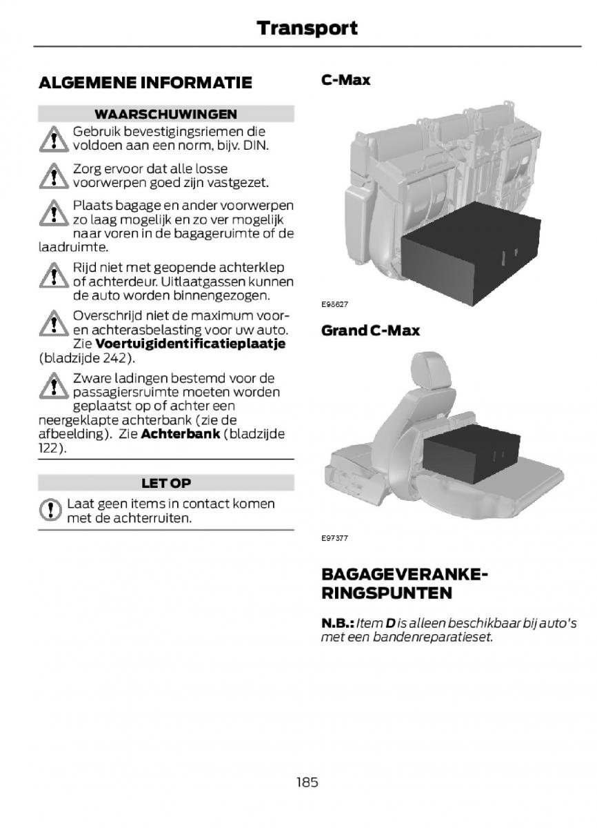 Ford C Max II 2 handleiding / page 188
