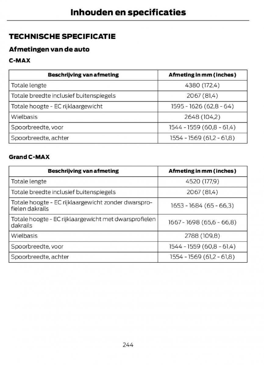 Ford C Max II 2 handleiding / page 247