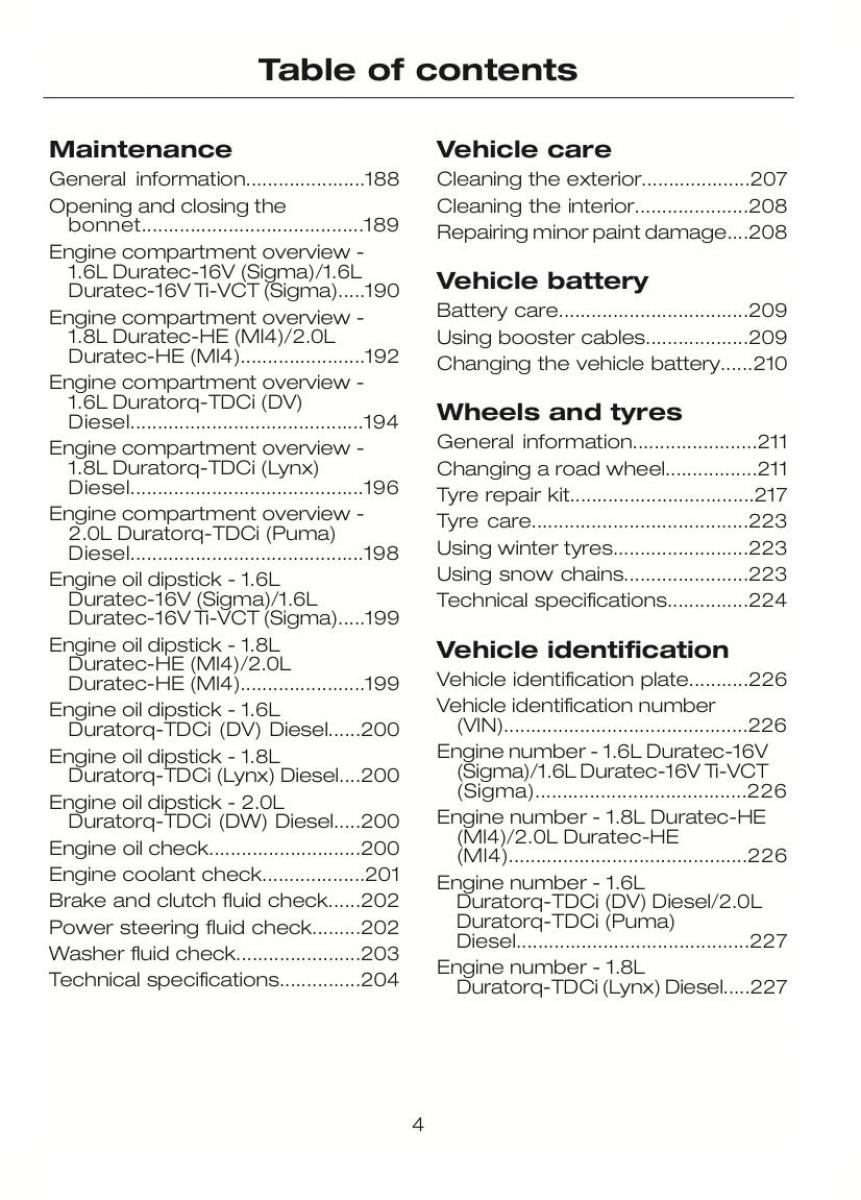 Ford C Max II 2 owners manual / page 8