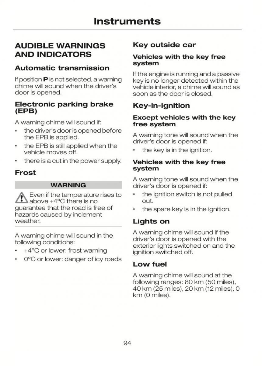 Ford C Max II 2 owners manual / page 98