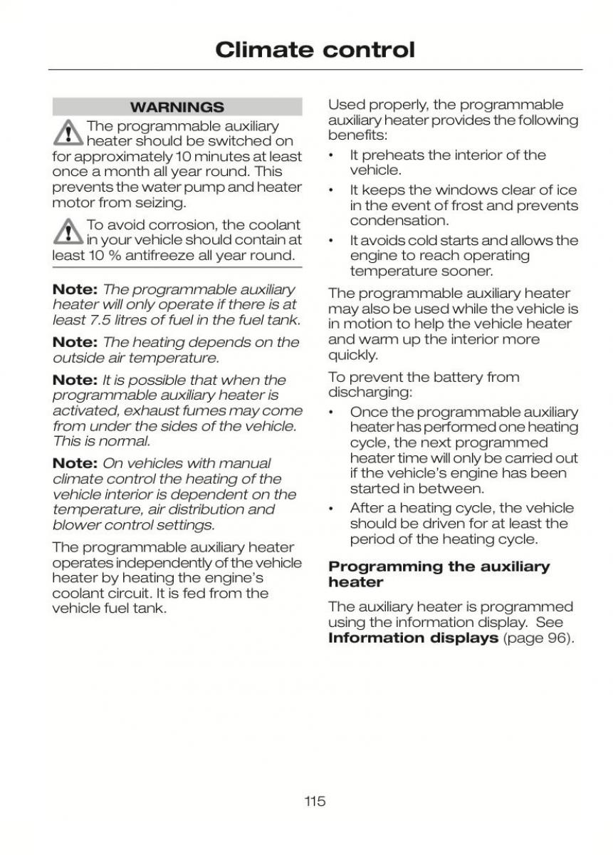 Ford C Max II 2 owners manual / page 119