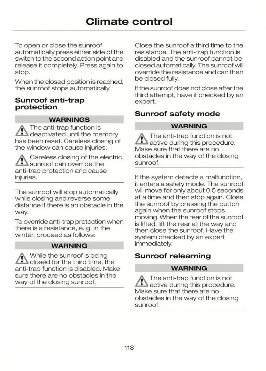 Ford C Max II 2 owners manual / page 122