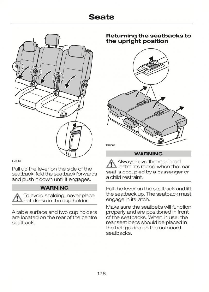 Ford C Max II 2 owners manual / page 130