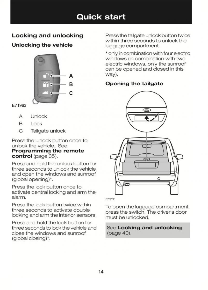 Ford C Max II 2 owners manual / page 18