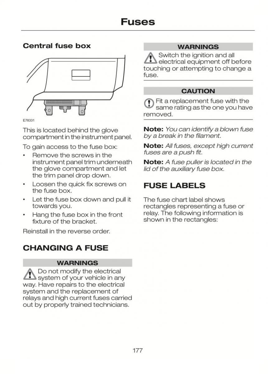 Ford C Max II 2 owners manual / page 181