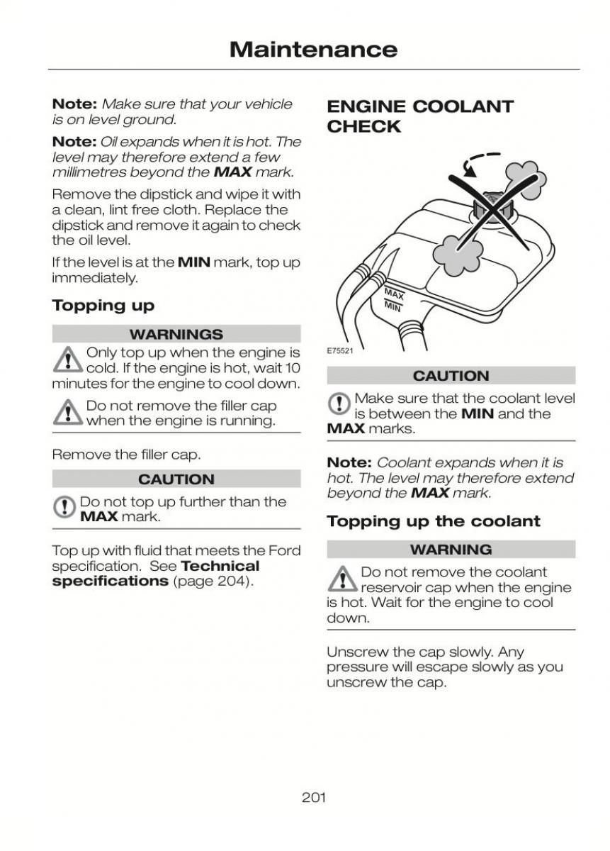 Ford C Max II 2 owners manual / page 205