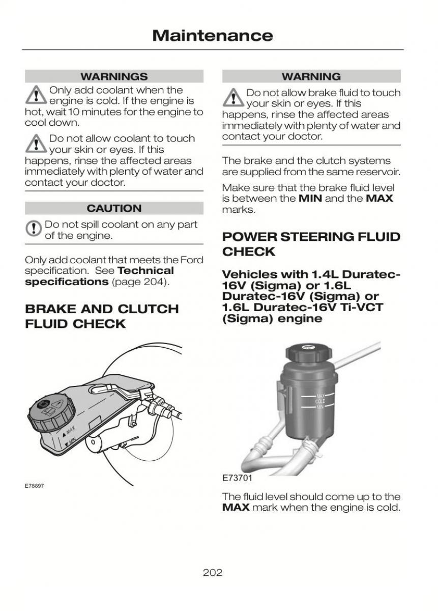 Ford C Max II 2 owners manual / page 206