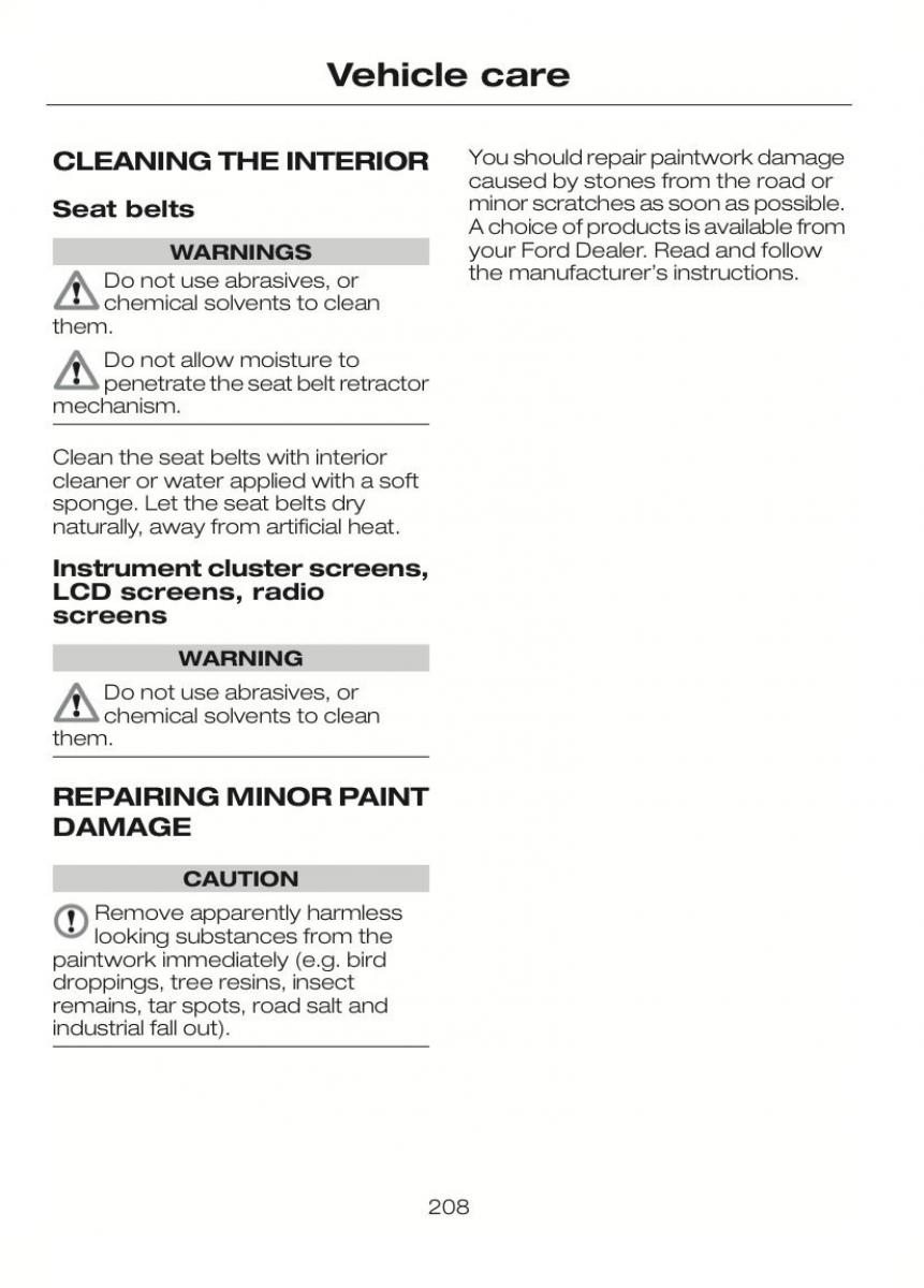 Ford C Max II 2 owners manual / page 212