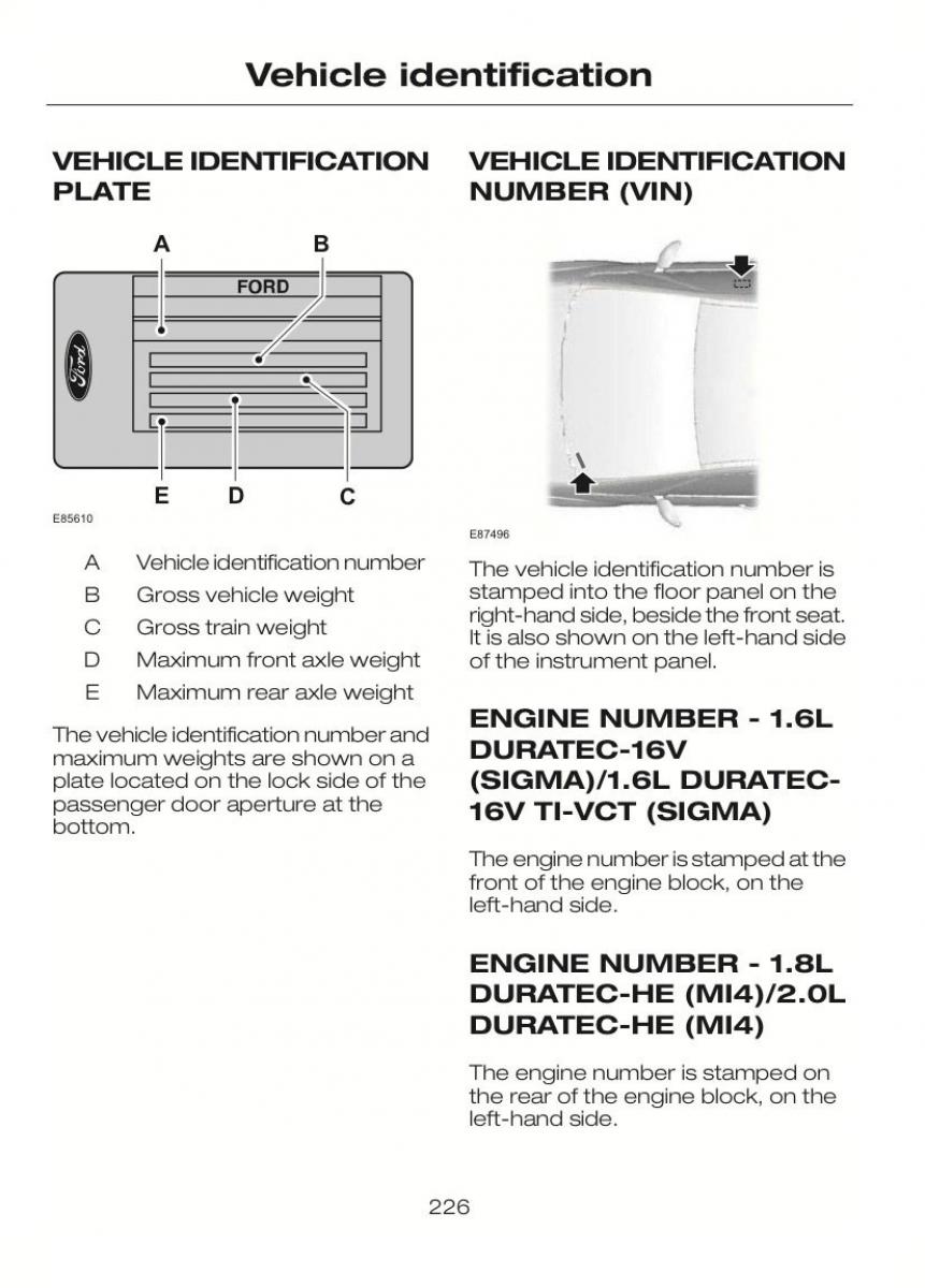 Ford C Max II 2 owners manual / page 230