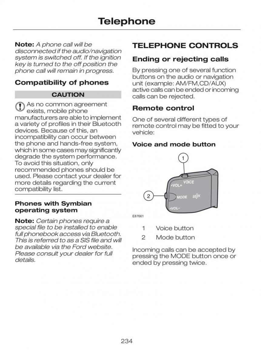 Ford C Max II 2 owners manual / page 238