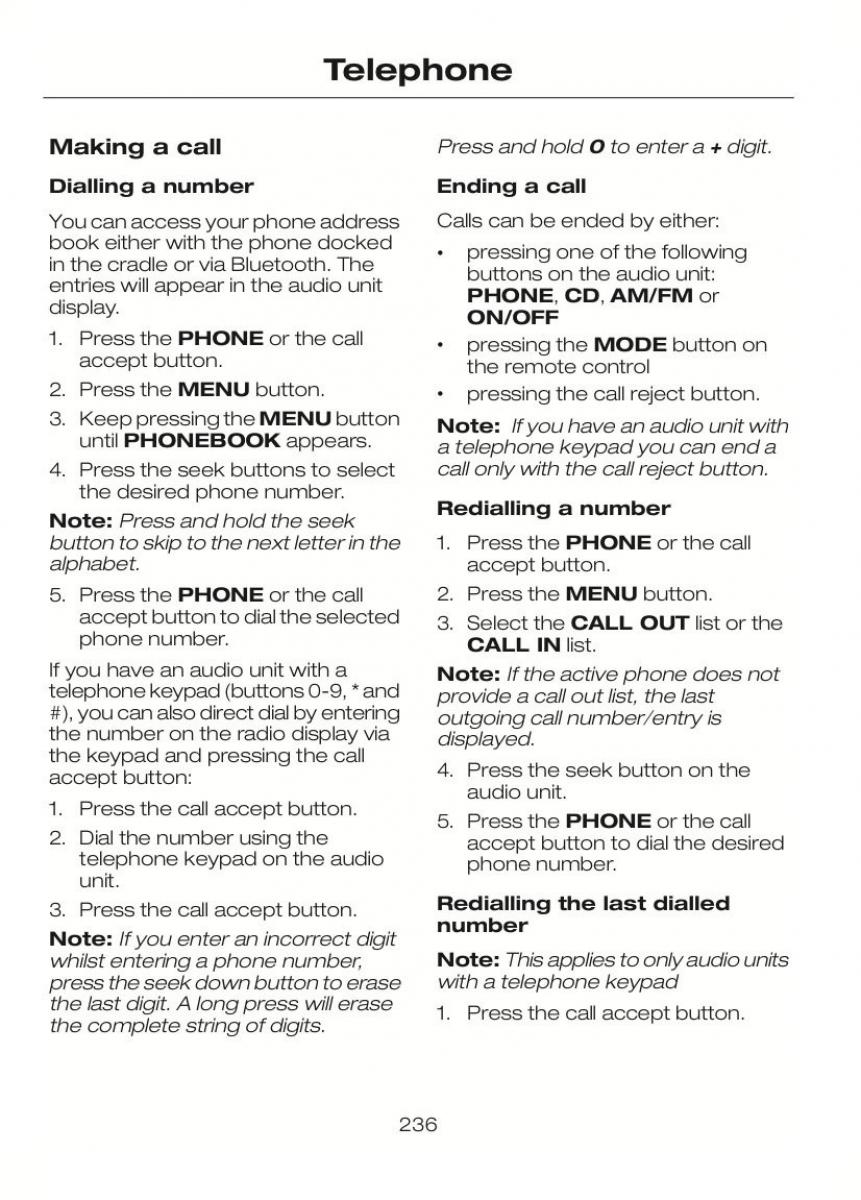 Ford C Max II 2 owners manual / page 240