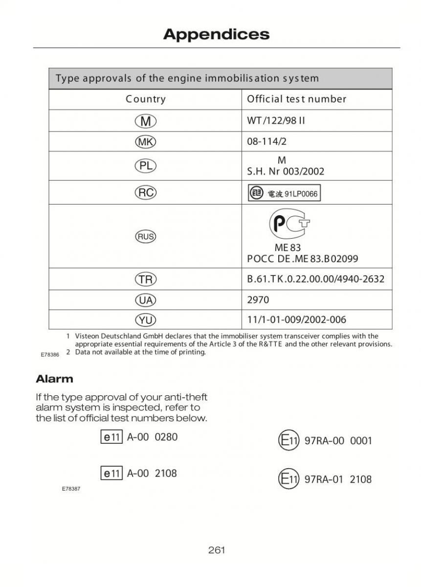 Ford C Max II 2 owners manual / page 265