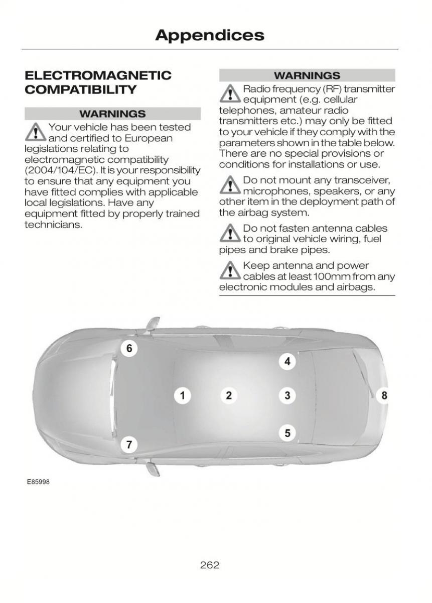 Ford C Max II 2 owners manual / page 266