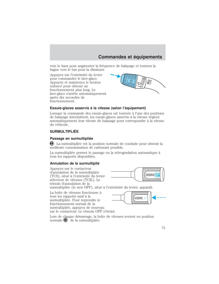 Ford F 150 manuel du proprietaire / page 71