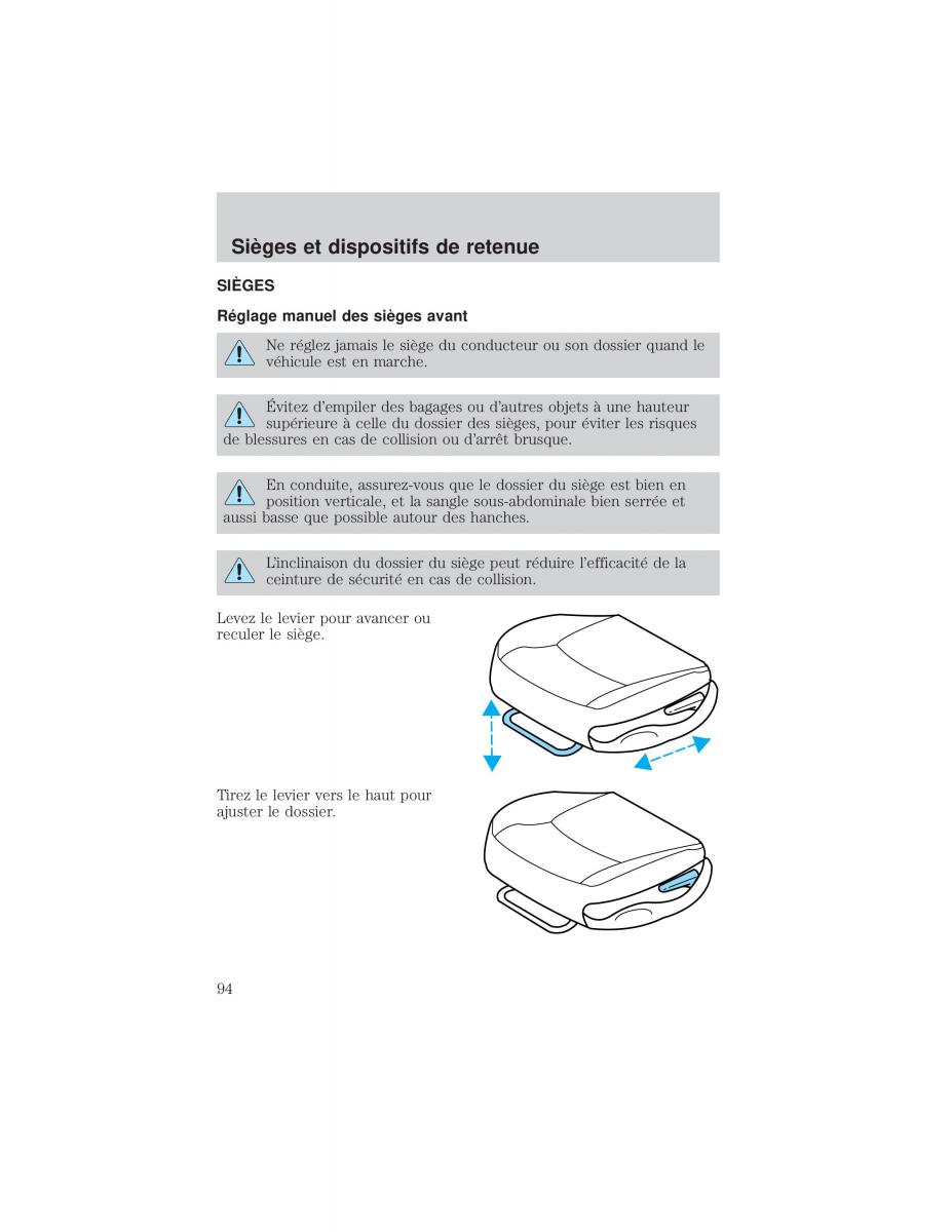 Ford F 150 manuel du proprietaire / page 94