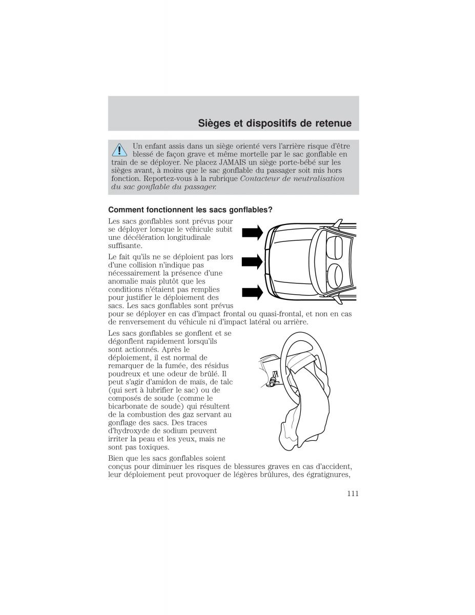 Ford F 150 manuel du proprietaire / page 111